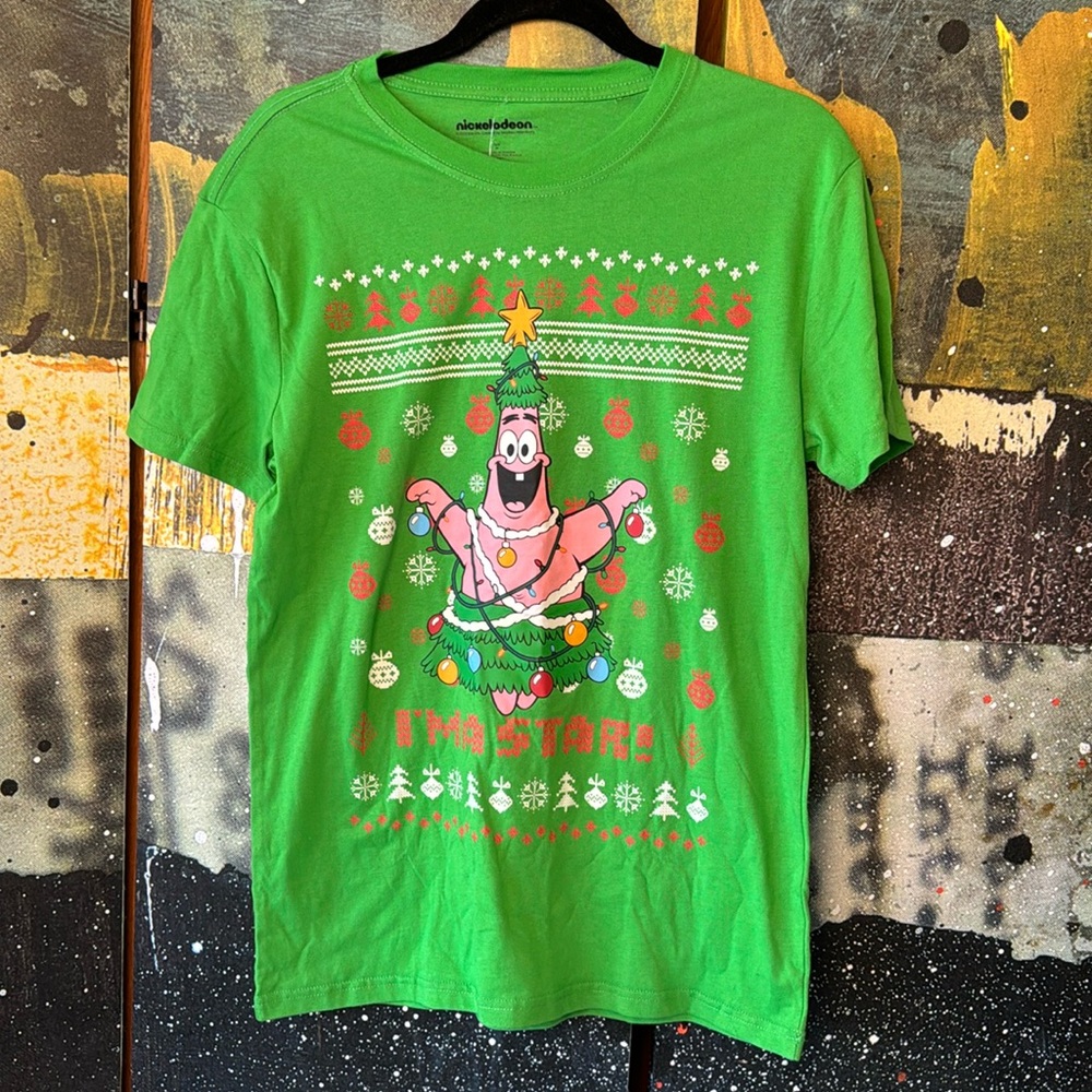 🌻 Nickelodeon Spongebob Patrick Star Christmas Shirt